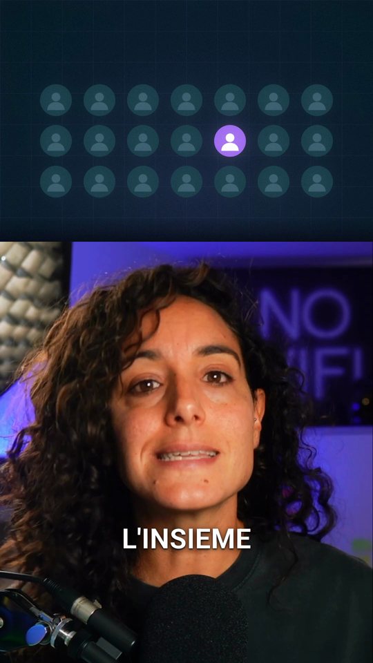 Dice 'unicità' e sopra di lei compaiono ventuno profili identici, uno si accende